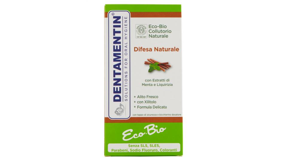 Dentamentin Eco-Bio Collutorio Naturale con Estratti di Menta e Liquirizia