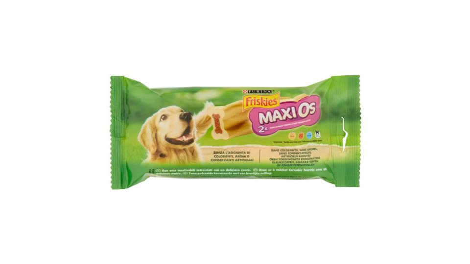 PURINA FRISKIES Maxi os medium Snack Cane a lunga masticazione ripieno alle carni busta