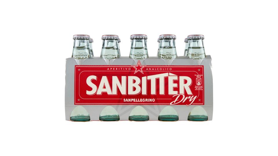 SANBITTER Aperitivo Analcolico DRY, Bottiglia Monodosecl x