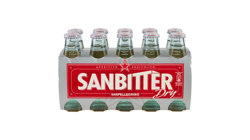 SANBITTER Aperitivo Analcolico DRY, Bottiglia Monodosecl x