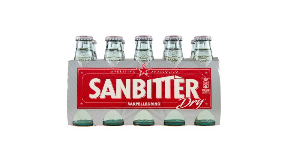 SANBITTER Aperitivo Analcolico DRY, Bottiglia Monodosecl x