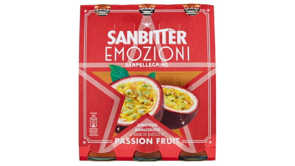 SANBITTER Emozioni Passion Fruit, Aperitivo Analcolico