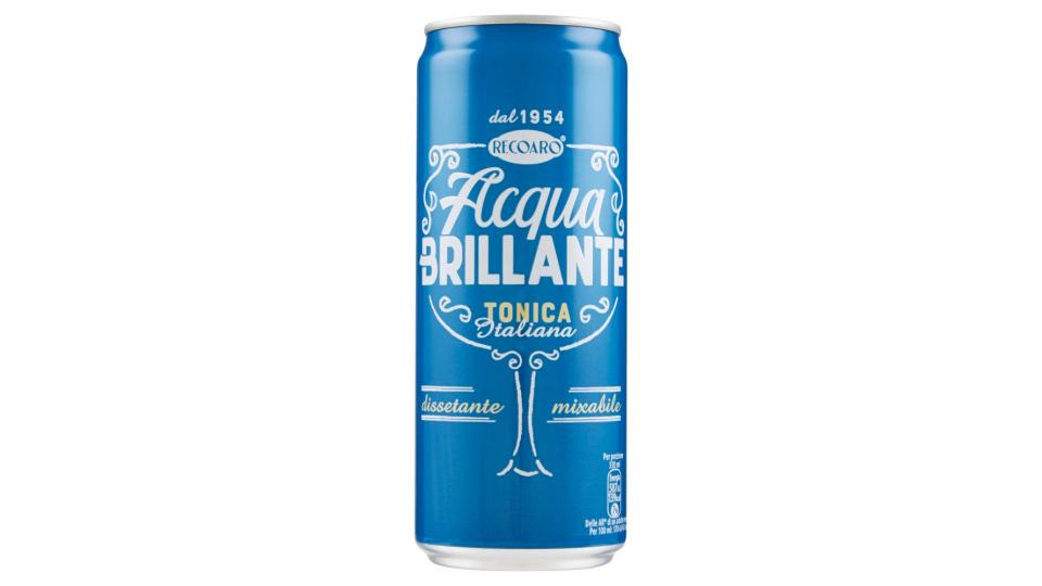 RECOARO ACQUA BRILLANTE Bibita Gassata, Acqua Tonica, Lattina