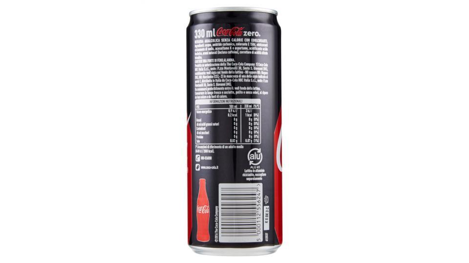 Coca-Cola Zero Zuccheri Zero calorie lattina
