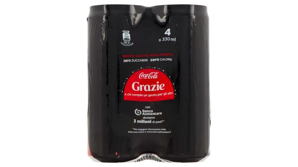 Coca-Cola Zero Zuccheri Zero Calorie lattine da 330 ml confezione da