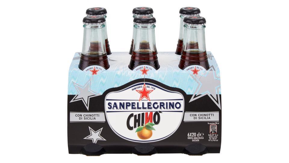 SANPELLEGRINO Bibite Gassate, CHINO' Clavetta Vetro 20cl x