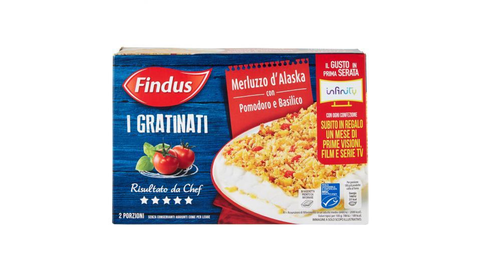 Findus I Gratinati Merluzzo d'Alaska con Pomodoro e Basilico