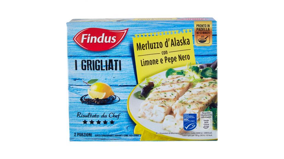 Findus I Grigliati Merluzzo d'Alaska con Limone e Pepe Nero