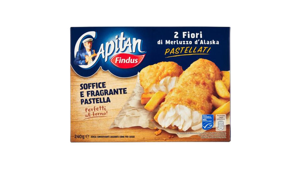 Capitan Findus 2 Fiori di Merluzzo d'Alaska Pastellati