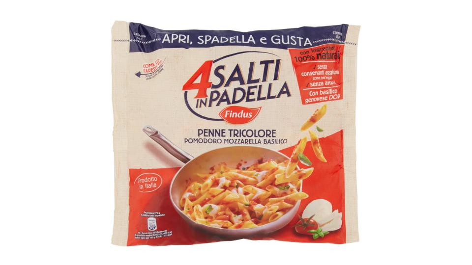 Findus 4 Salti in Padella Penne Tricolore Pomodoro Mozzarella Basilico