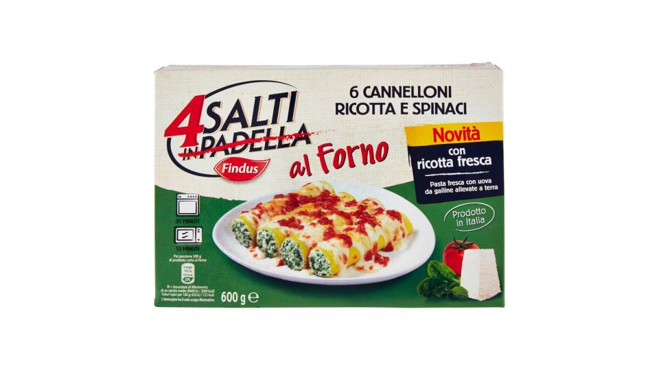 Findus 4 Salti in Padella al Forno Cannelloni Ricotta e Spinaci