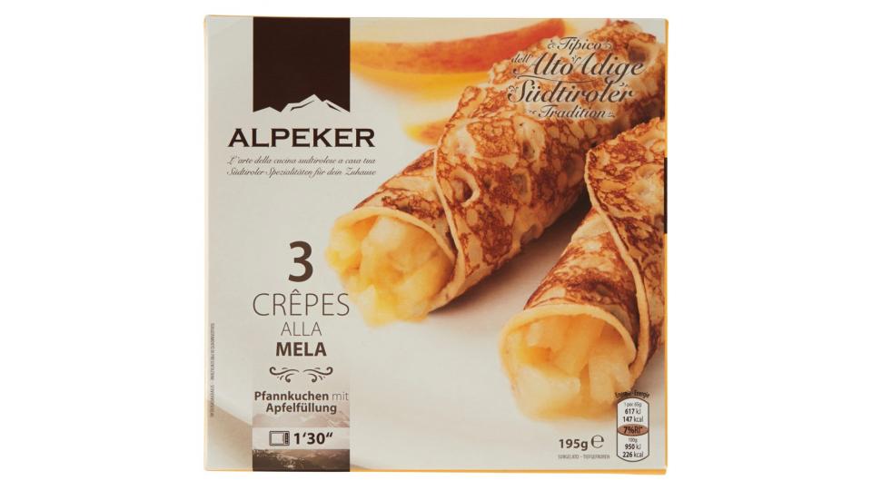 Alpeker 3 Crêpes alla Mela Surgelate