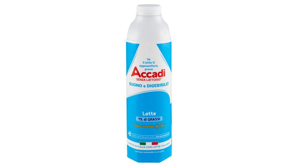 Accadì Latte 1% di Grassi con Vitamine A D₃