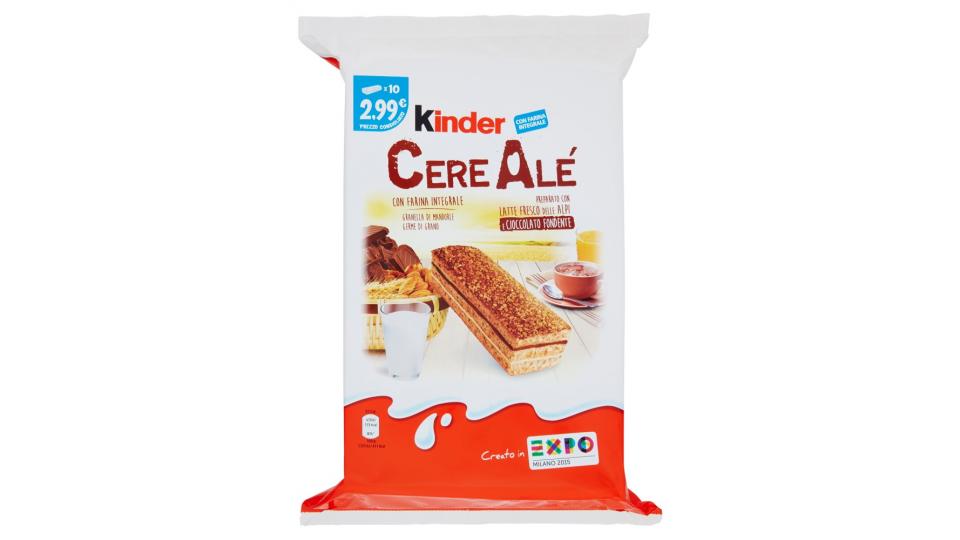Kinder CereAlé Preparato con Latte Fresco delle Alpi e Cioccolato Fondente10 x 27,5 g
