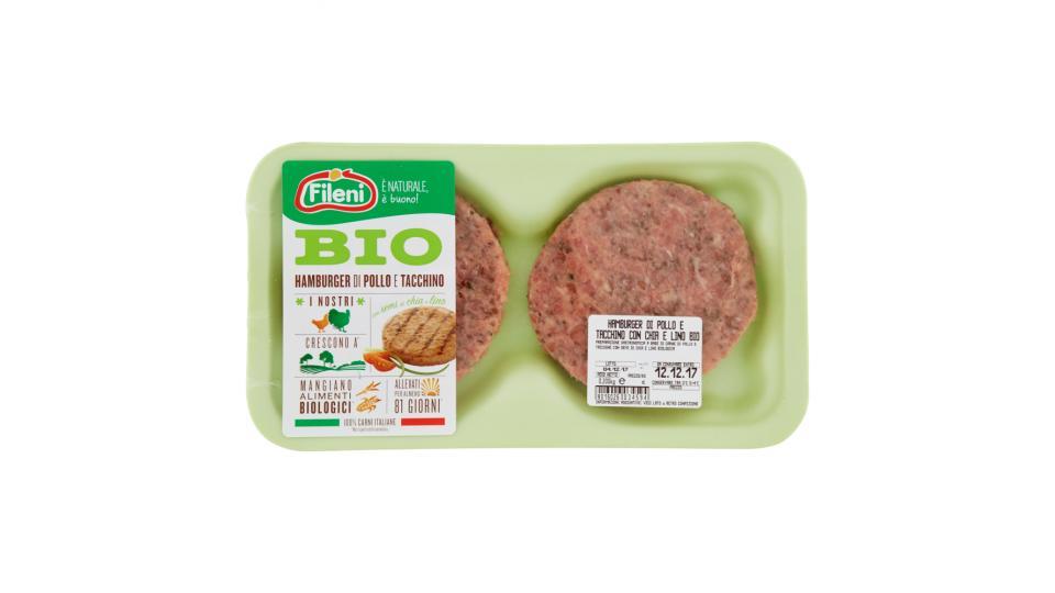 Fileni Bio Hamburger di Pollo e Tacchino con chia e lino bio