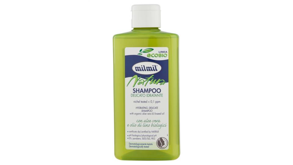 milmil Linea ecobio Natura Shampoo con aloe vera e olio di lino biologici