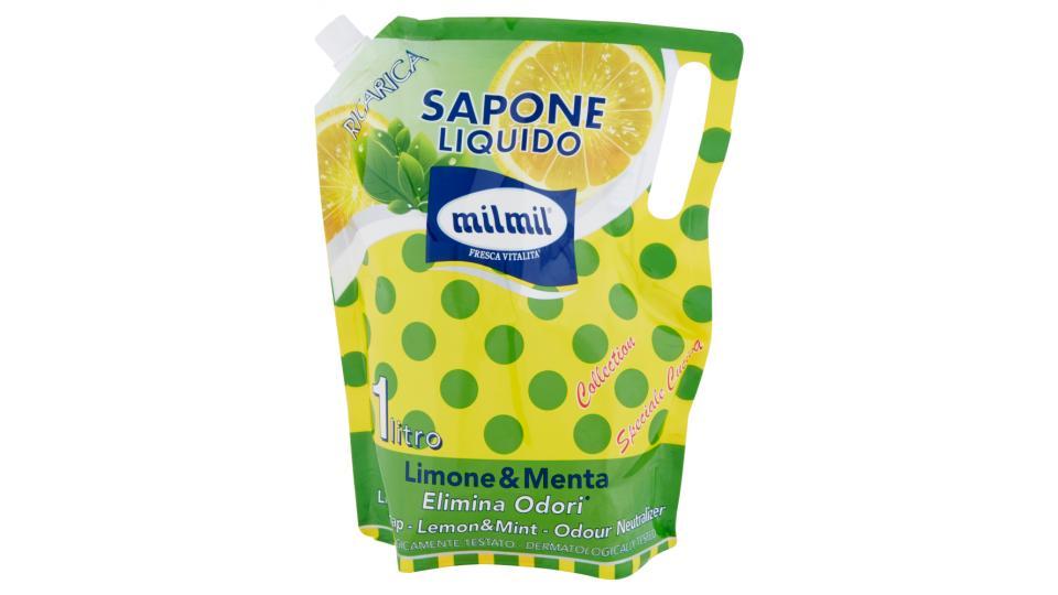 milmil Fresca Vitalità Sapone Liquido Limone & Menta Ricarica