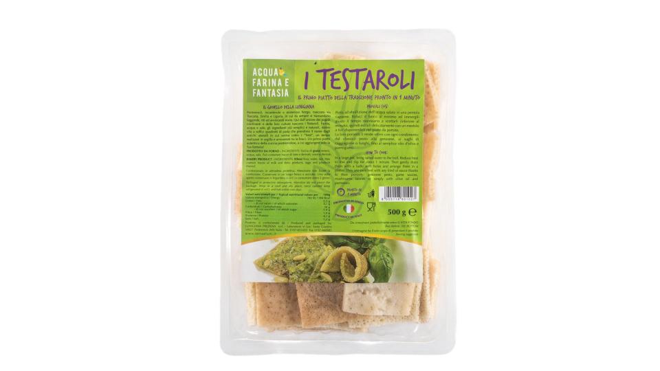 Testarolo di Pontremoli tagliato in vaschetta