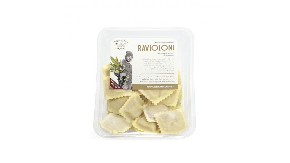 Ravioloni ai carciofi spinosi di Sanremo