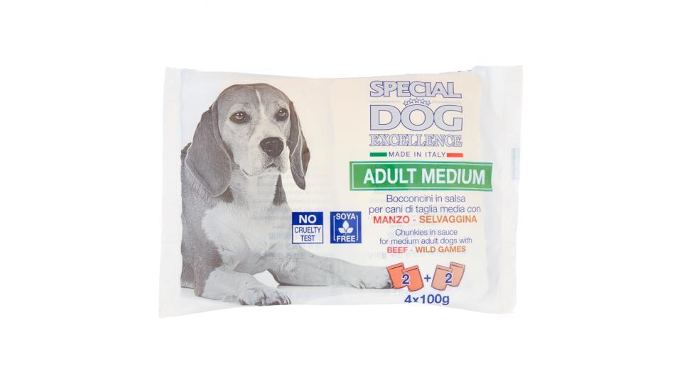 Special Dog Excellence Adult Medium Bocconcini in salsa cani taglia media Manzo-Selvaggina