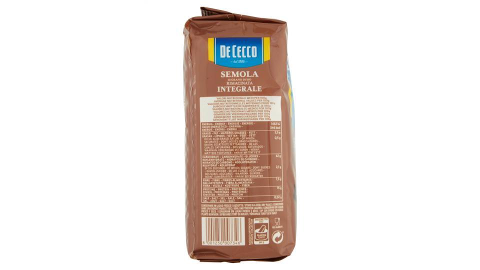 De Cecco Semola di Grano Duro Rimacinata Integrale