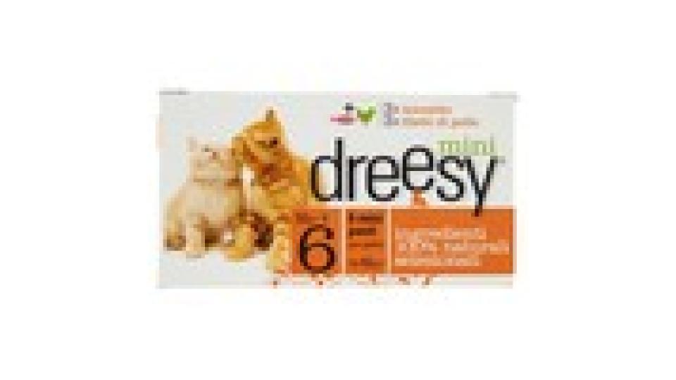 dreesy mini 6 mini pasti per gattini 3x tonnetto 3x filetti di pollo