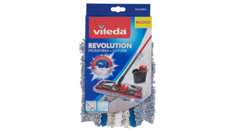 Vileda Revolution Microfibra + Cotone Ricambio