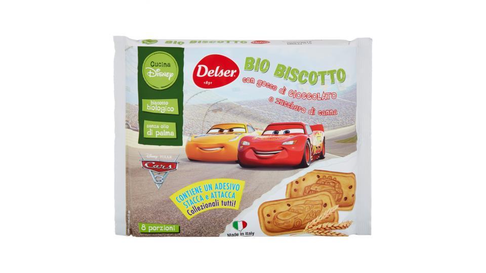 Delser Bio Biscotto con gocce di Cioccolato e zucchero di canna Disney Cars