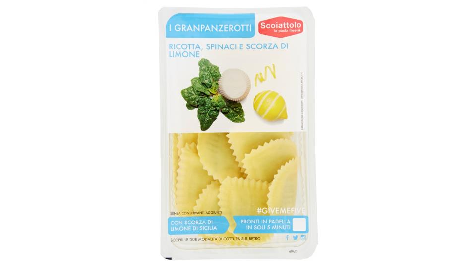 Scoiattolo I Granpanzerotti Ricotta, Spinaci e Scorza di Limone