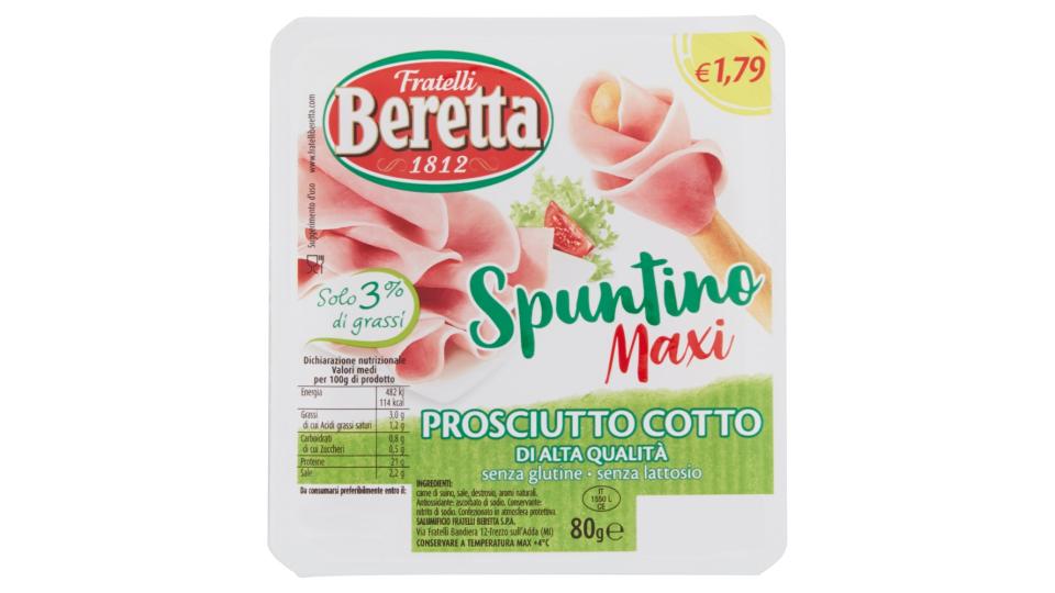 Fratelli Beretta Zero24 Spuntino Maxi prosciutto cotto di alta qualità