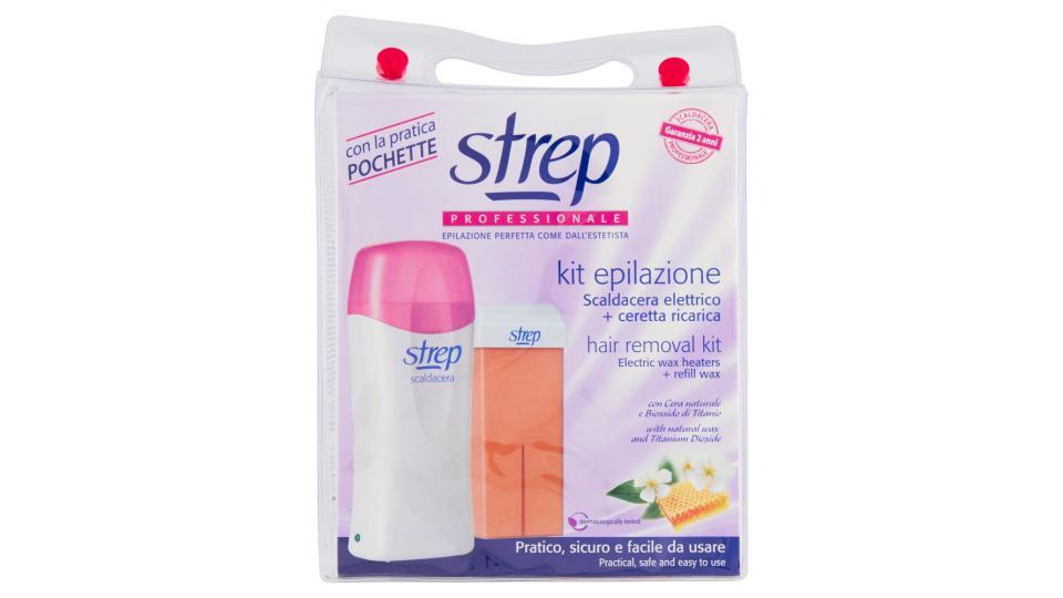 Strep Professionale Kit epilazione scaldacera elettrico + ceretta ricarica