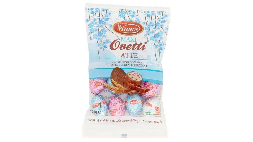 Witor's maxi Ovetti Latte con ripieno di crema al latte e cereali