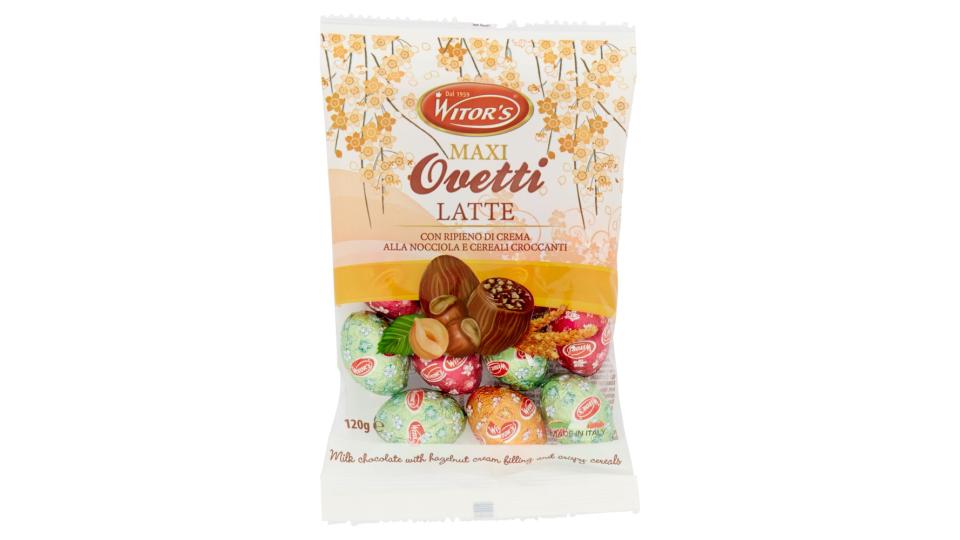 Witor's maxi Ovetti Latte con crema alla nocciola e cereali