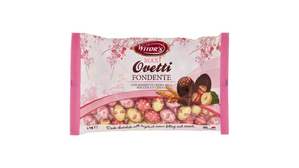 Witor's Maxi Ovetti Fondente con Ripieno di Crema alla Nocciola e Cereali