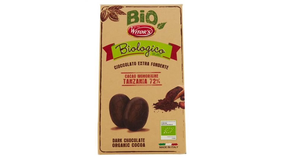 Bio Witor's Cioccolato Extra Fondente Cacao Monorigine Tanzania 72% Biologico