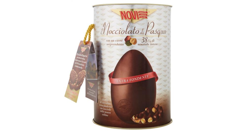 Novi il Nocciolato di Pasqua Uovo cioccolato extra fondente con nocciole delle nostre colline