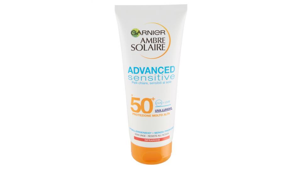 Garnier Ambre Solaire Advanced Sensitive - Latte protettivo IP 50+