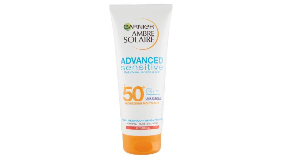 Garnier Ambre Solaire Advanced Sensitive - Latte protettivo IP 50+