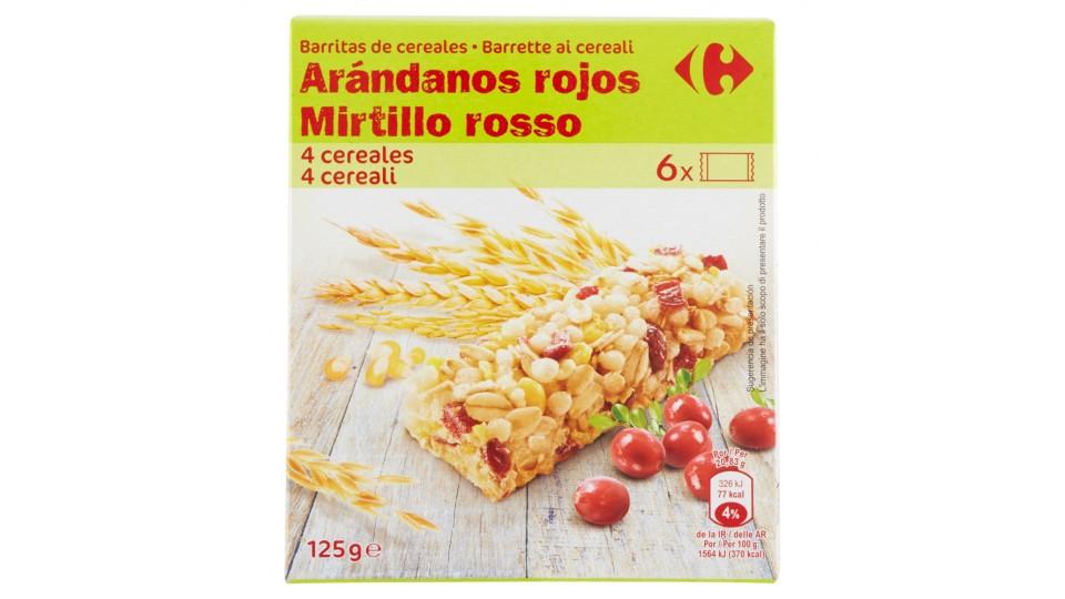 Barrette Di Cereali Con Mirtillo Rosso