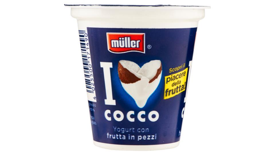 Müller Yogurt con frutta in pezzi Cocco