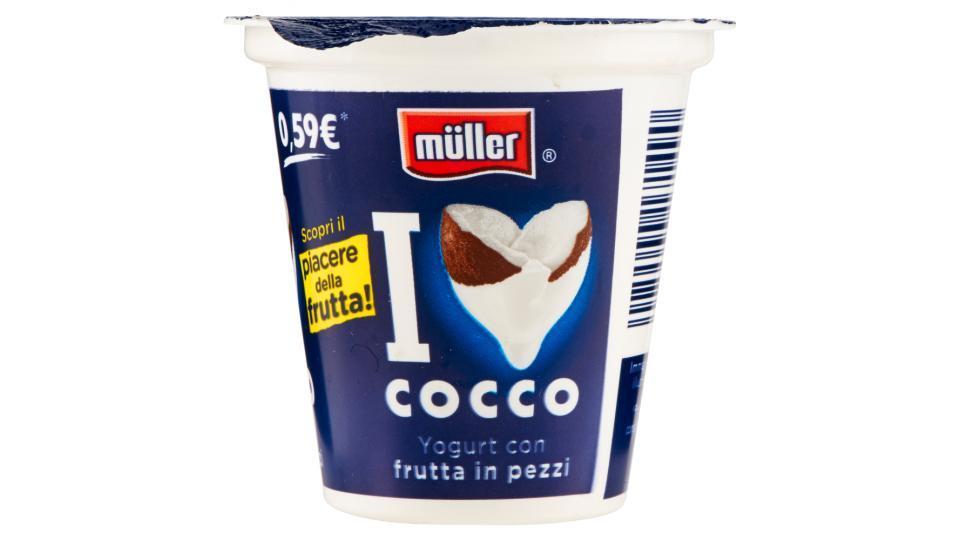 Müller Yogurt con frutta in pezzi Cocco