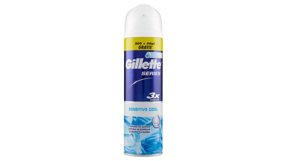 Gillette Series Sensitive Cool Schiuma da Barba 200 ml +