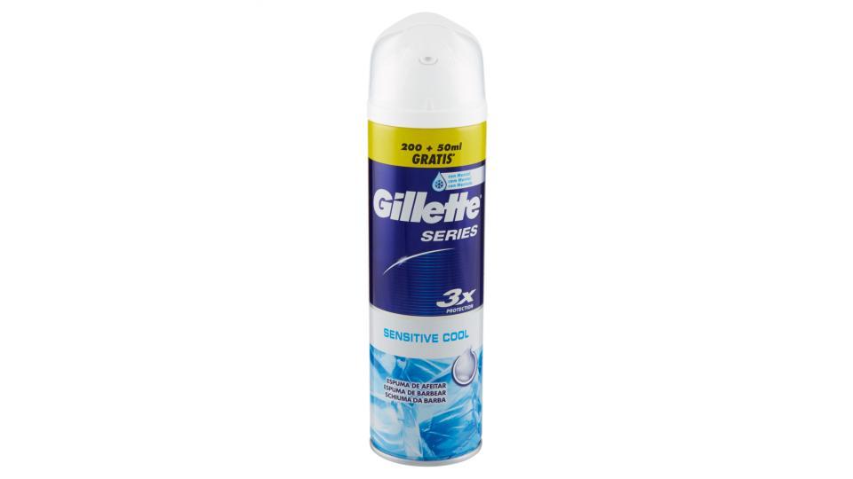Gillette Series Sensitive Cool Schiuma da Barba 200 ml +