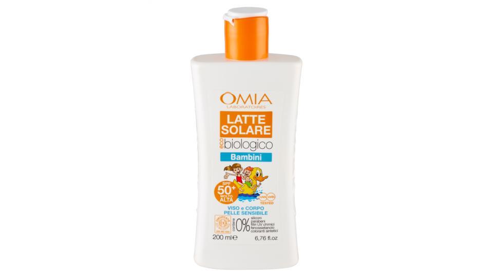 Omia Laboratoires eco biologico Latte Solare Bambini Viso e Corpo SPF 50+ Molto Alta