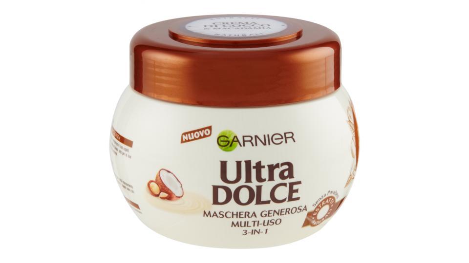 Garnier Ultra Dolce Crema di Cocco e Macadamia - Maschera multi-uso 3-in-1 nutriente