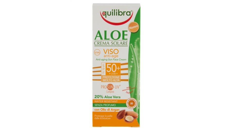 Equilibra, Aloe crema solare viso anti-age FP 50+