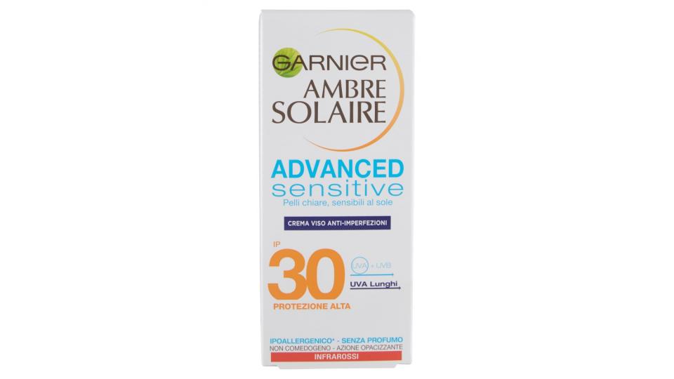 Garnier Ambre Solaire Protezione solare Advanced Sensitive Protezione solare viso anti-lucità