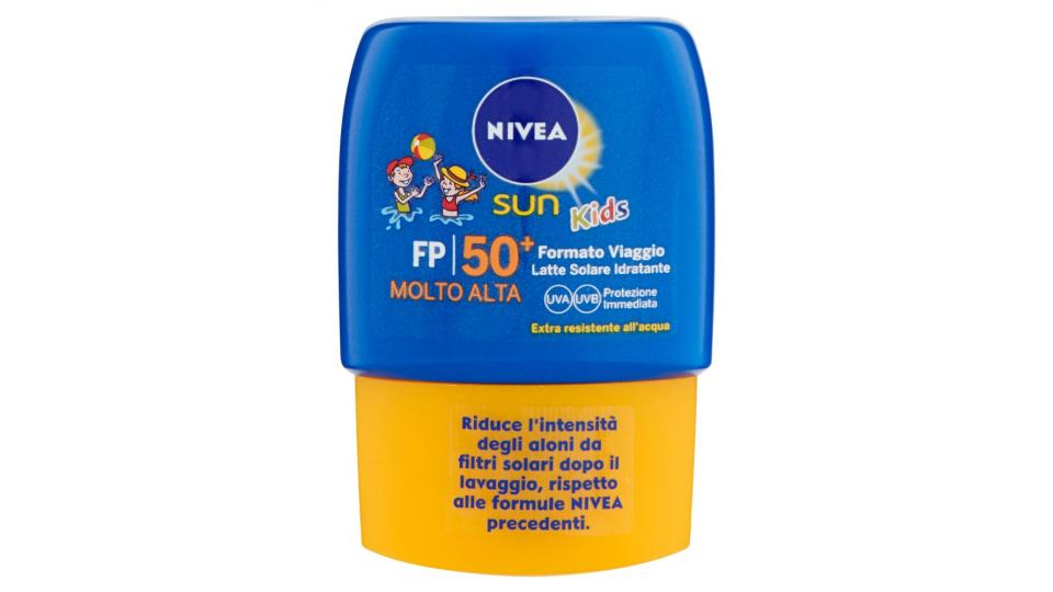 Nivea sun Kids Formato Viaggio Latte Solare Idratante FP 50+ Molto Alta