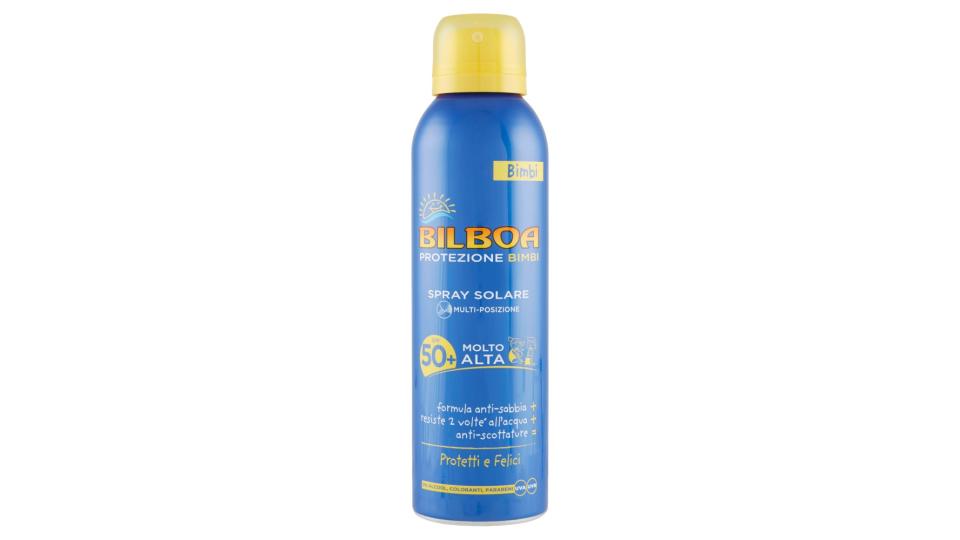 Bilboa Bimbi Spray Solare Multi-posizione SPF 50+ Molto Alta