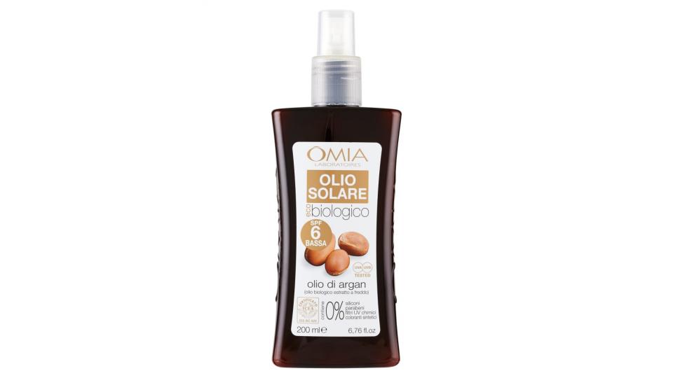 Omia Laboratoires eco biologico Olio Solare olio di argan SPF 6 Bassa